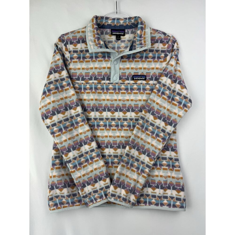 Patagonia Micro D Snap T Fleece Pullover Cedar Mesa Geometric Size Small - Picture 2 of 12